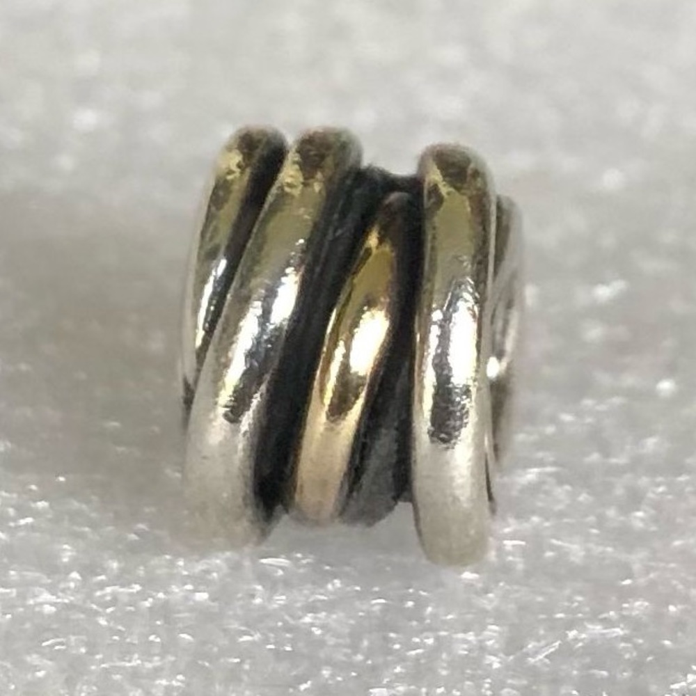 Pandora Ring Cluster Sterling Silver & 14k Gold charm